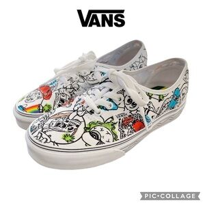 NWT! Vans x Crayola Sketch Your Way Skate Shoe White size Women 6 Men 4.5